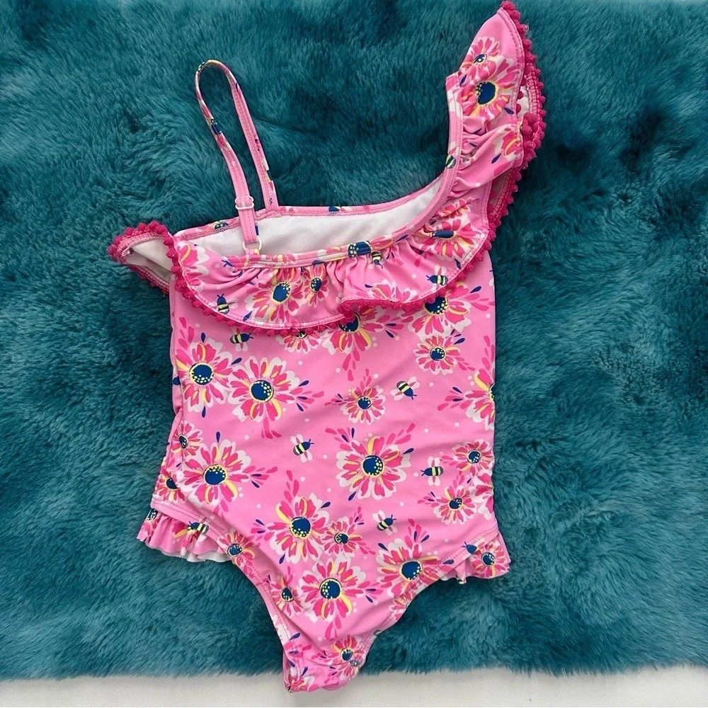 Tommy Bahama Girls One Piece One Shoulder Swimsuit Size 5